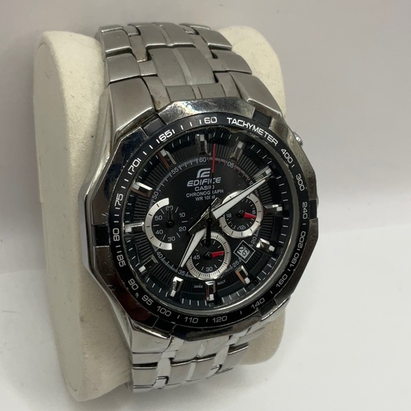 CASIO EDIFICE EF-562 WR 100M Stainless Steel Mens Watch - Picture 3 of 3